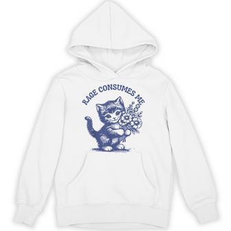 Rage Consumes Me Meme Oddly Specific Memes Memes Cat Hoodie - Thegiftio UK