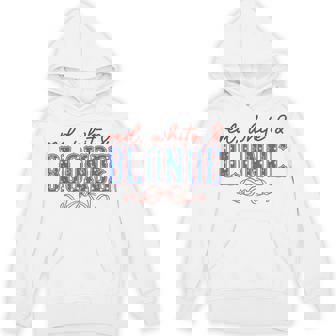 Red White And Blonde Western Country Cowgirl 4Th Of July Hoodie - Thegiftio UK