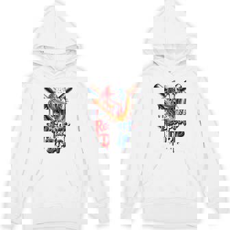 Red White Blue Baseball Ice Cream Drip Youth Boys Baseball Hoodie | Mazezy