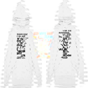 Red White And Feral Raccoon 4Th Of July Patriotic Fuuny Cute Hoodie | Mazezy