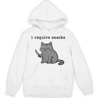 I Require Snacks Cat Hoodie - Thegiftio UK