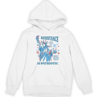 Resistance Is Patriotic Statue Of Liberty 4Th Of July Hoodie - Thegiftio UK