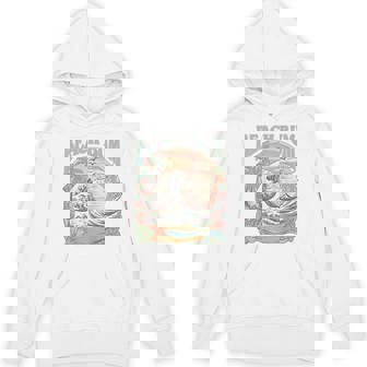 Retro Beach Bum Surf Wave Vintage Tropical Sunset Aesthetic Hoodie - Monsterry