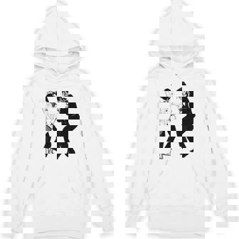 Retro Frankenstein Monster And Bride Dancing Halloween Hoodie - Seseable