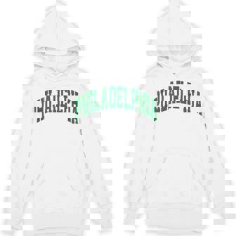 Retro Philadelphia Souvenir Classic Philadelphia Green Hoodie | Mazezy