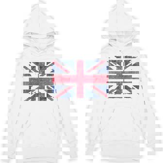 Retro Union Jack Vintage British Flag Great Britain Uk Hoodie | Mazezy