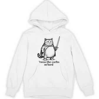 Twas The Carbs M Lord Medieval Cat Hoodie - Thegiftio UK