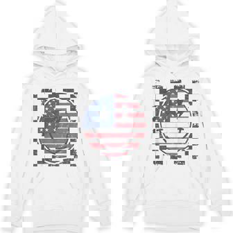 Vintage Happy 4Th Of July Boy Smile Face Retro Usa Flags Hoodie - Monsterry