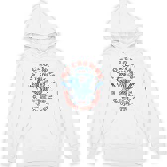 Vintage No Crowns Just Citizens Eagle Graphic No King Hoodie - Monsterry