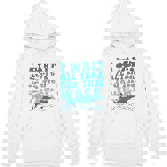 I Wait All Year For This Week Shark Lover 2025 Ocean Hoodie | Mazezy