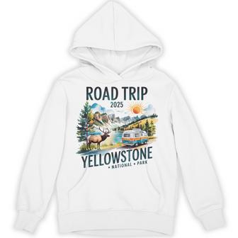 Yellowstone Road Trip 2025 Nature Adventure Souvenir Hoodie - Thegiftio UK