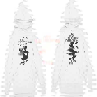 この脳みそのかわいい黒猫のミームを落とした 長袖tシャツ パーカー - Kawaiitshirt