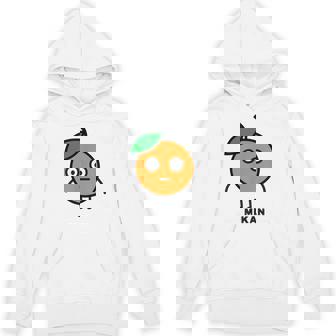 みかん Mikan 顔 イラスト かわいい おもしろ 面白い 簡単 シンプル ゆるい 果物 パーカー - Kawaiitshirt