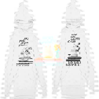 より多くのスパゲッティ、より少ないアップセッティ、イタリア料理 猫愛好家 パーカー - Kawaiitshirt