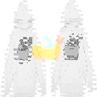 エビフライのくるまを運転するサメ パーカー - Kawaiitshirt