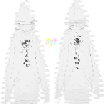 カラフルな顔 赤ちゃん オランウータン ハンギングバルーン グラフィック 猿 Hoodie - Kawaiitshirt