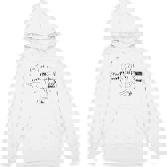 ティラノサウルス 黒線画 パーカー - Kawaiitshirt