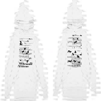 ノーティーキャット 音符付き 音楽 楽譜 おもしろ猫 ギフト パーカー - Kawaiitshirt