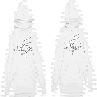 ピアニスト デザイン ワンライン グランドピアノ パーカー - Kawaiitshirt