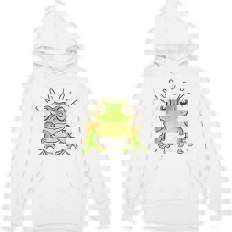 両生類の友達 恋人デザイン グリーンフロッグ Hoodie - Kawaiitshirt