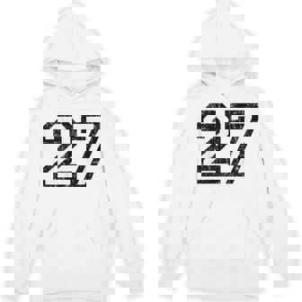 数字 27 ヴィンテージ ブラックホワイト パーカー - Kawaiitshirt