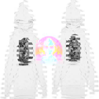 バックプリント 未来派 レトロ ヴェイパーウェーブ サイバーパンク 彫刻 パーカー - Kawaiitshirt