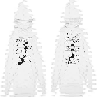 楽譜で遊ぶ面白い猫 Hoodie - Kawaiitshirt