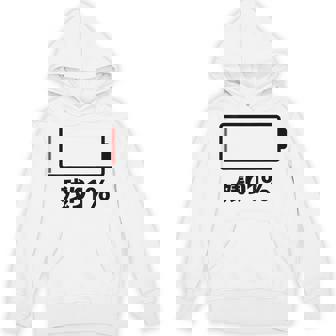 背中【残り1】電池 バッテリー おもしろ 面白い ギャグ ネタ ウケ狙い 笑える ユーモア おバカな 個性的な パーカー - Kawaiitshirt