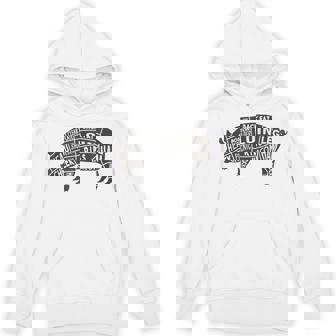 豚肉の部位 面白いtシャツ 豚 ブタ Bbq メンズ おもしろ 面白い 服 オリジナル グッズ ネタ バーベキュー ネタ Hoodie - Kawaiitshirt