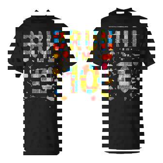 10 Year Old Building Blocks Bruh 10Th Birthday Boy T-Shirt - Thegiftio