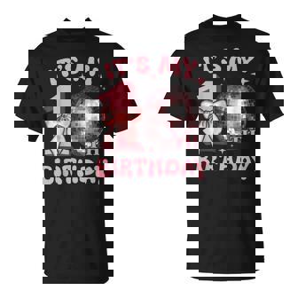 10Th Birthday Girl 10 Years Disco And Coquette Bow Prty T-Shirt - Thegiftio UK