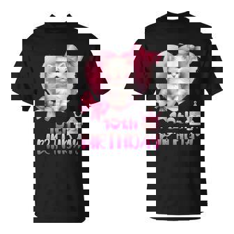 10歳の誕生日 ピンク かわいい 猫 Tシャツ - Kawaiitshirt