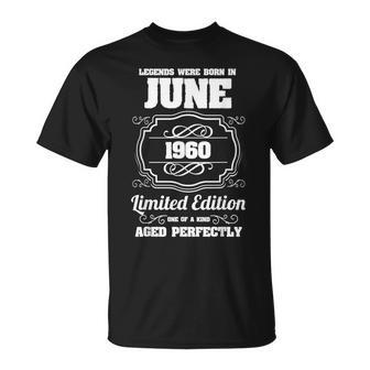 1960年6月生まれのレジェンドたち 61歳の誕生日 Tシャツ - Kawaiitshirt