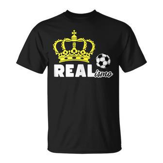 2024 Campeón Realismo Fútbol Madrid Real In Mangas Camiseta unisex - Regaloses