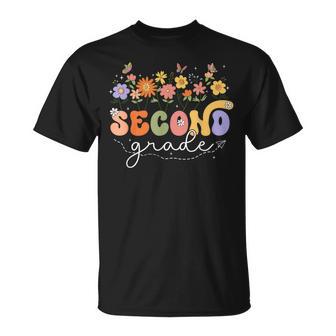 2Nd Second Grade Teacher Wildflower Back To School Floral T-Shirt - Thegiftio UK