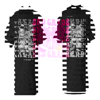 3Rd Grade Girls Coquette Bow Back To School Third Grade T-Shirt - Thegiftio