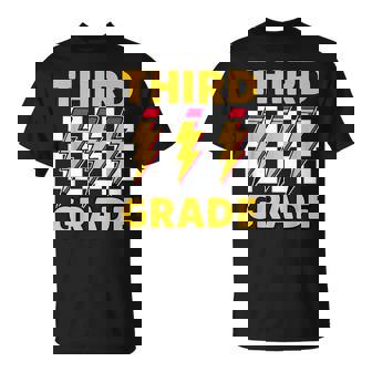 3Rd Grade Lightning Bolt Third Grade Teacher Back To School T-Shirt - Thegiftio