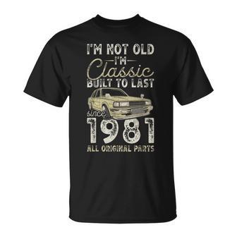 44 Cumpleaños Desde 1981 Coche Clásico 44 Años Camiseta unisex - Regaloses
