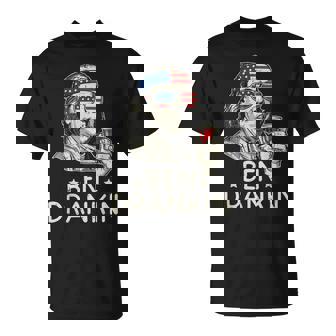 4Th Of July Ben Drankin Us Flag American Dad Women T-Shirt - Monsterry