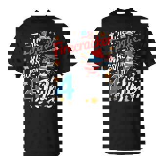 4Th Of July Birthday Firecracker Born On Fourth T-Shirt | Mazezy