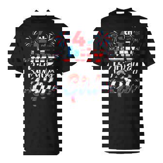 4Th Of July Birthday Girl T-Shirt | Mazezy