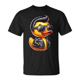50Er Jahreocke Hop Gummi Ente Greaser Jungen Kinder Rockabilly Ente T-Shirt - Geschenkecke