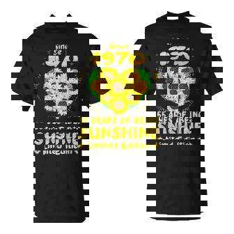 55歳の誕生日 サンシャイン55年 ひまわり好き 1970年生まれ Tシャツ - Kawaiitshirt