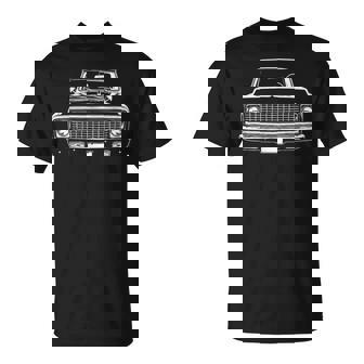 67-72 C10 Custom Front Grill Profile C10 Truck Silhouette T-Shirt - Monsterry