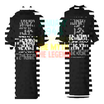74 Años Enero 1948 Mito Leyenda 74 Cumpleaños Camiseta unisex - Regaloses