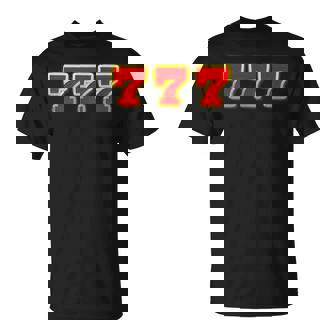 777 スリーセブン【スロット カジノ ラッキー7】数字 文字 シンプル デザイン Tシャツ - Kawaiitshirt