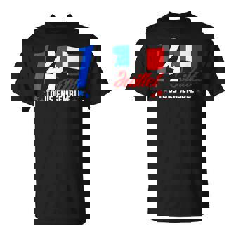 7月14日 全国共和党 フランス トリコロール Tシャツ - Kawaiitshirt