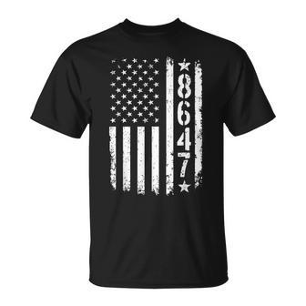 8647 Grunge Flag T-Shirt - Thegiftio UK