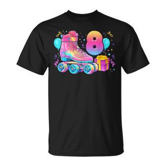 8º Cumpleaños Niña 8 Años Patines Número 8 Camiseta unisex - Regaloses
