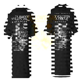 90S Yellowstone National Park Wolf And Bison Vintage T-Shirt | Seseable CA